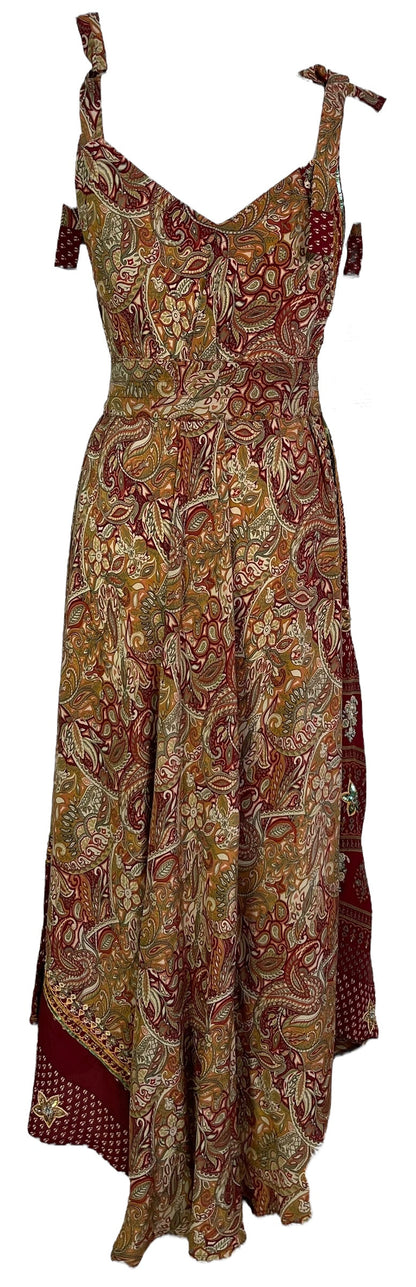 PRC7245 Avatar Pure Silk Maxi Dress with Belt