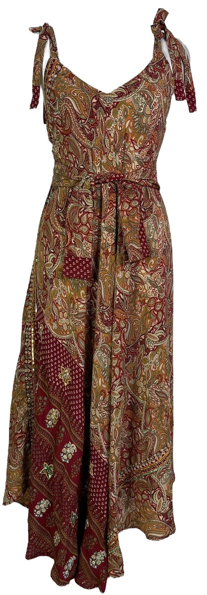 PRC7245 Avatar Pure Silk Maxi Dress with Belt