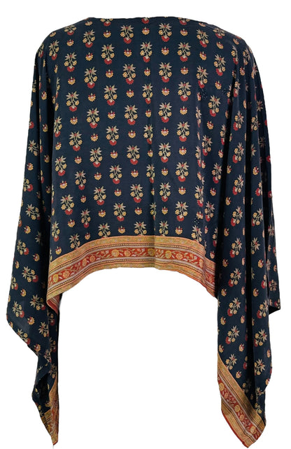 PRC7294 Avatar Pure Silk Kimono-Sleeved Top