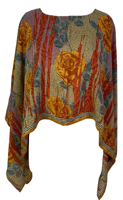 PRC6702 Avatar Pure Silk Capelet Poncho