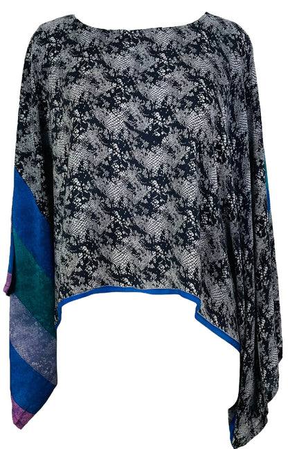 PRC7295 Avatar Pure Silk Kimono-Sleeved Top