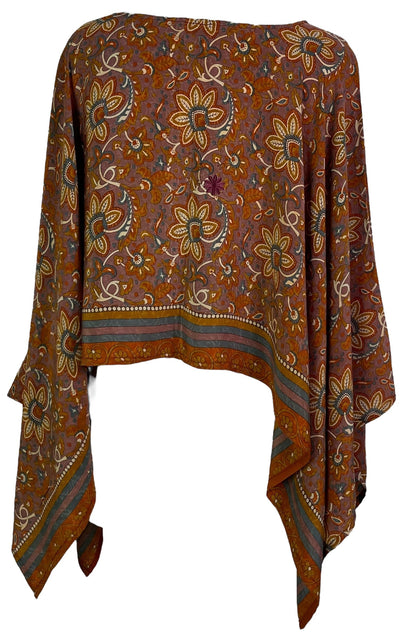 PRC6907 Poncho capelet en pure soie Avatar
