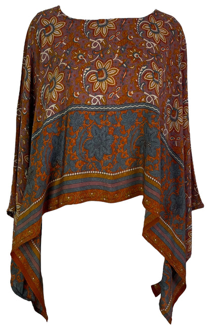 PRC6907 Poncho capelet en pure soie Avatar