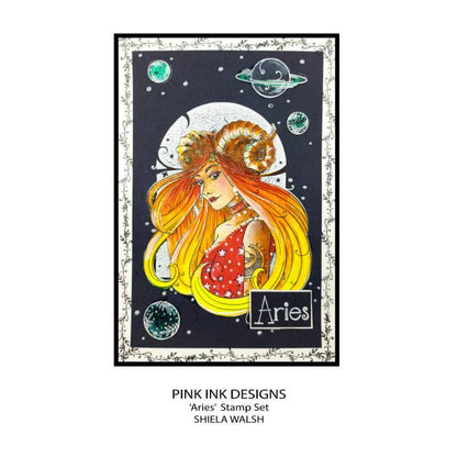Pink Ink Designs Aries Trailblazer 6 in x 8 in Clear Stamp Set