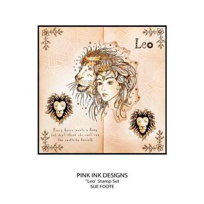 Pink Ink Designs Leo, Ensemble de tampons transparents 15,24 cm x 20,32 cm