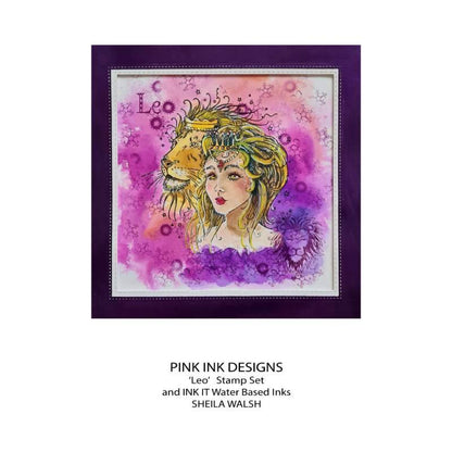 Pink Ink Designs Leo, Ensemble de tampons transparents 15,24 cm x 20,32 cm