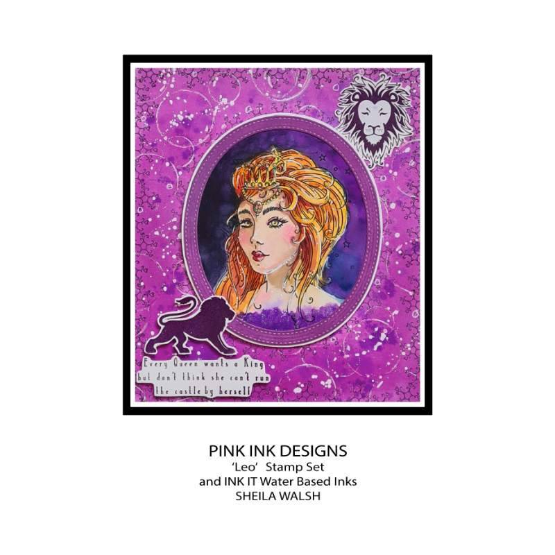 Pink Ink Designs Leo, Ensemble de tampons transparents 15,24 cm x 20,32 cm