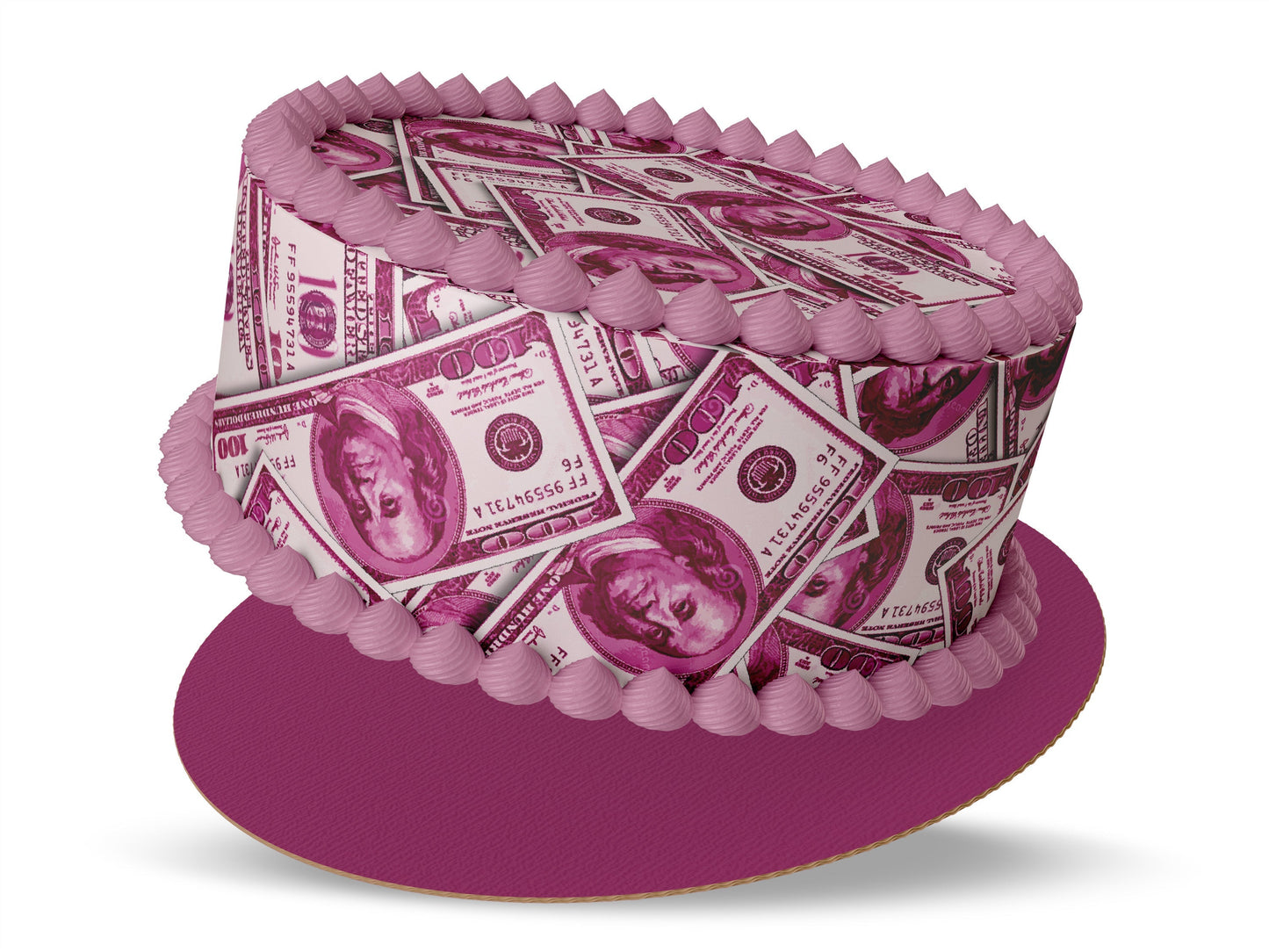 Edible Pink Bills Cake Topper