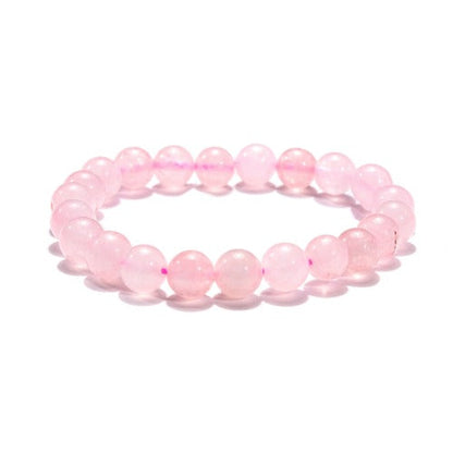 Rose Quartz Gemstone Bead Bracelet | The Stone of Love