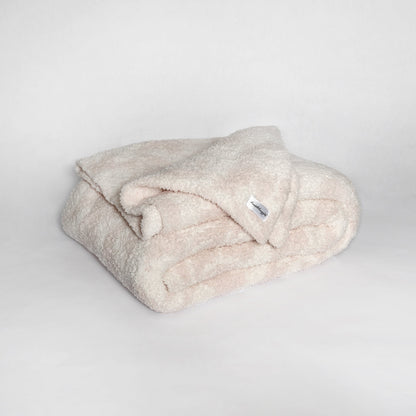 Primrose Pink and Soft White Vintage Floral Print Extended Throw