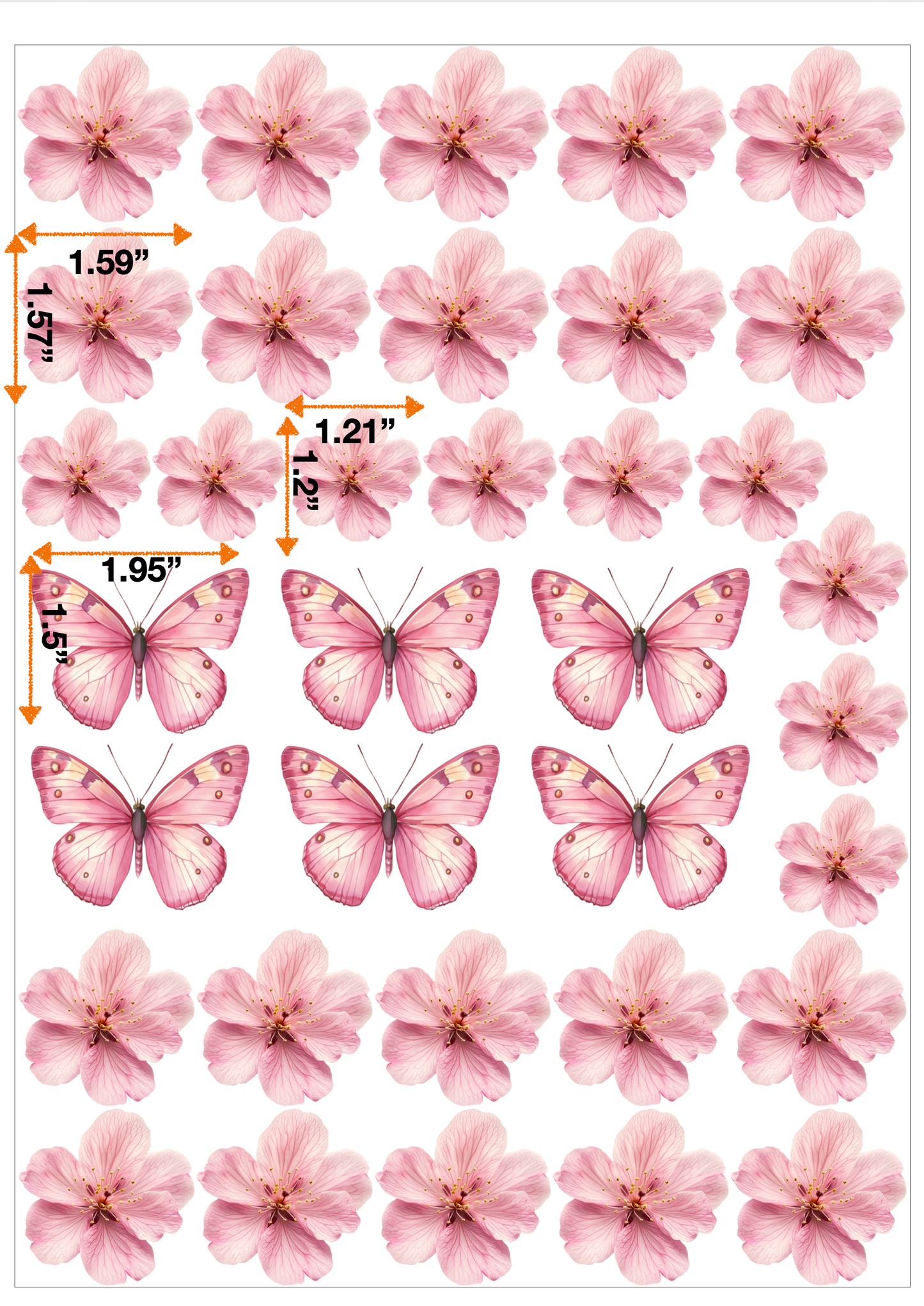 Edible Butterflies Cake Decorations
