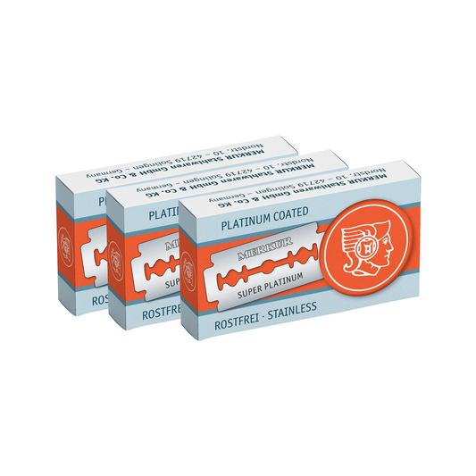 Lames de rasoir de sûreté Merkur Super Platinum Double Tranchant (3 paquets de 10 lames)