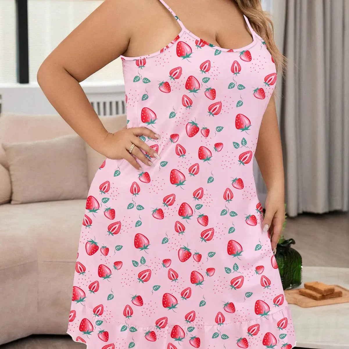 Plus Size Pajamas For Women Round Neck Thin