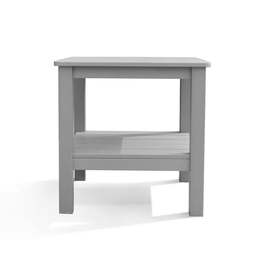 Table d'appoint d'extérieur en polymère avec étagère