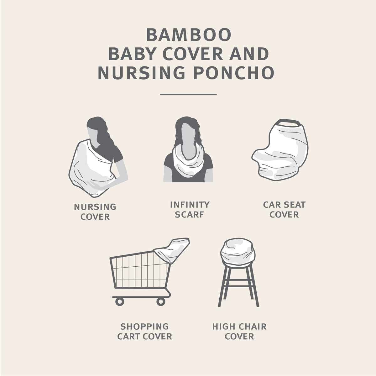 Bamboo Baby Cover & Nursing Poncho (Pixel Jelly Print)