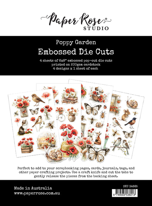 Poppy Garden Embossed Die Cuts 34665