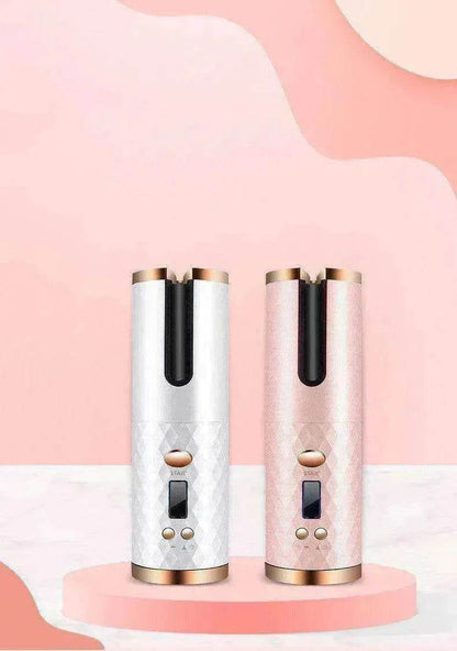 Portable LCD Hair Curler: Rechargeable, Ceramic, Auto Rotating