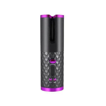 Portable LCD Hair Curler: Rechargeable, Ceramic, Auto Rotating