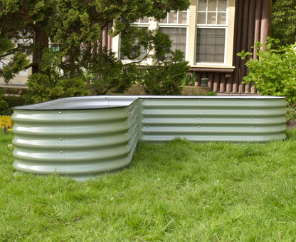 Kit de bac de jardin en L de 43 cm de haut