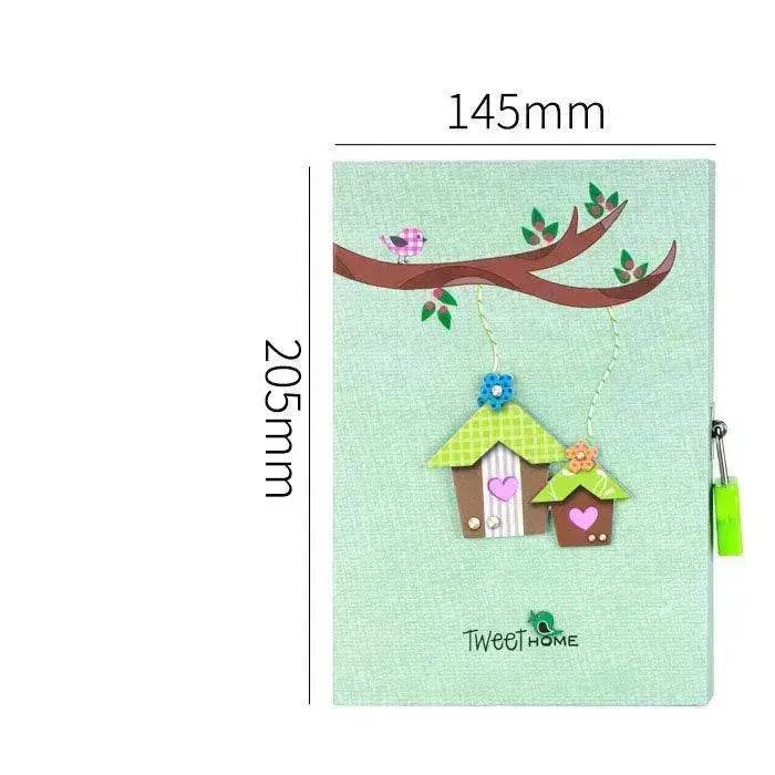 Primary School Student Code Book With Lock Diary Book Reward Gift Prize Boxed Girl Heart Cute Small  Notebook