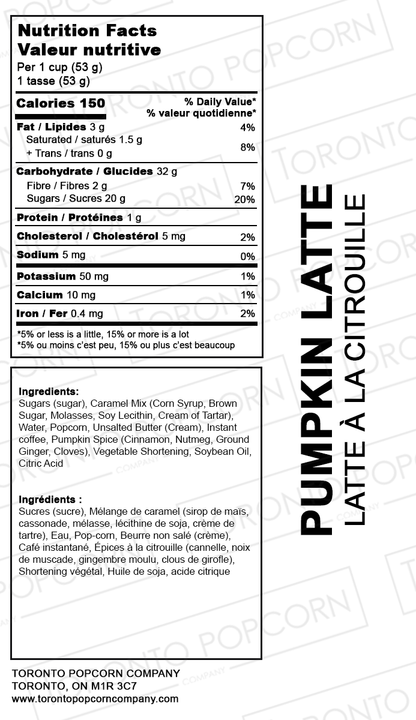 Popcorn au lait de citrouille