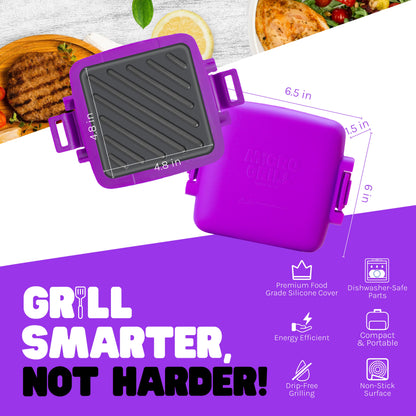 Micro Grill Classic™ Toastie Maker, Microwave Grill, Sandwich Toaster, 3 Minute Grilled Cheese, Crispy, Panini Press, Dishwasher Safe, Office, Home, Travel & School Dorms