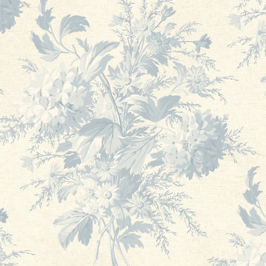 Franklin House - Blue Bouquet - 108in wideback - QB541547D-BLUE