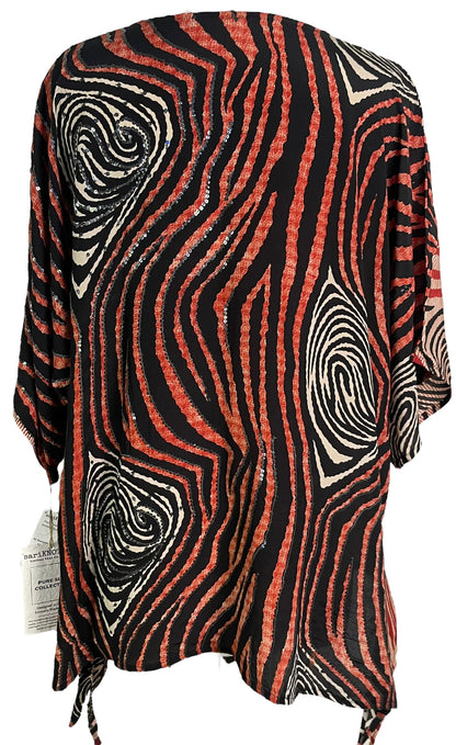 PRC6467 Avatar Pure Silk Long Tunic with Side Ties