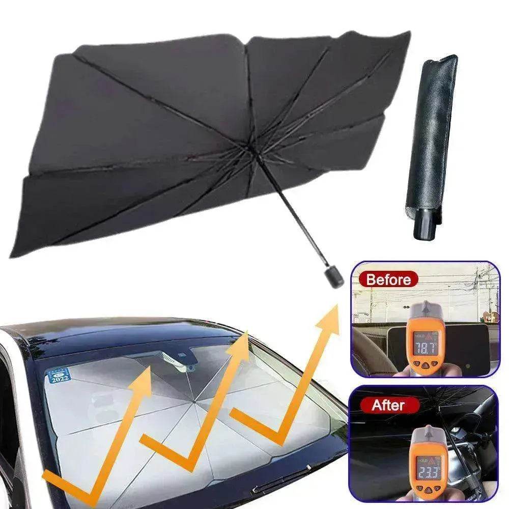 Quick deploy and practical  foldable car sunshade
