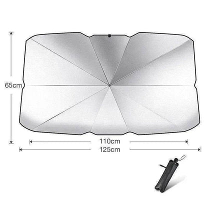 Quick deploy and practical  foldable car sunshade