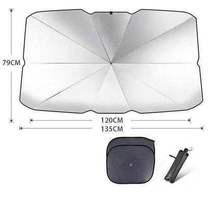 Quick deploy and practical  foldable car sunshade