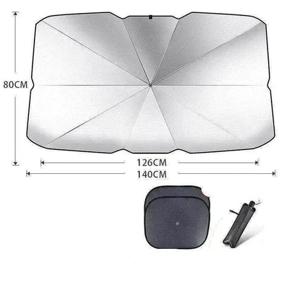 Quick deploy and practical  foldable car sunshade