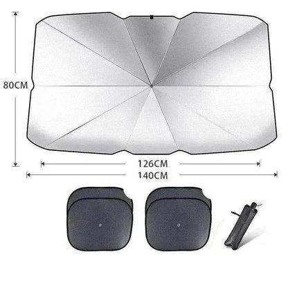 Quick deploy and practical  foldable car sunshade