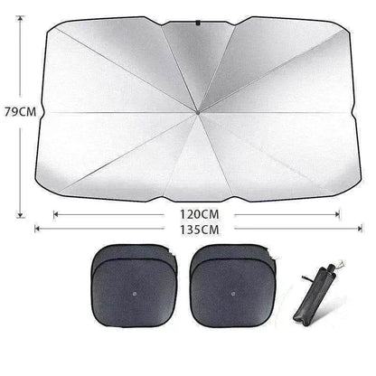 Quick deploy and practical  foldable car sunshade