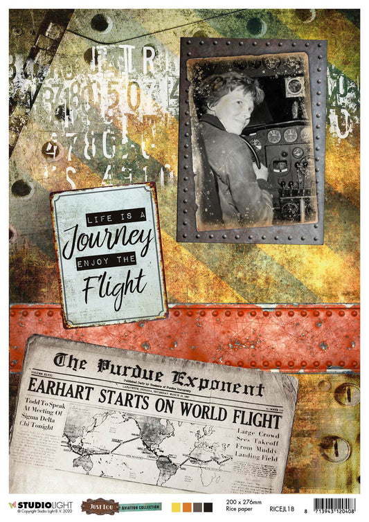 JL Collection Aviation Papier de Riz 210x297mm n°18