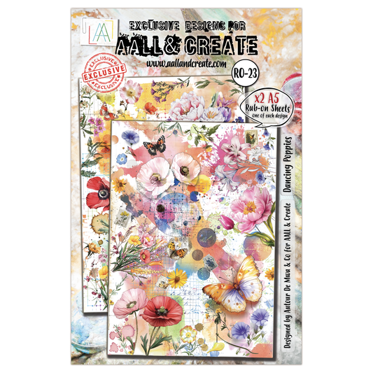 AALL and Create - Rub-Ons A5 - Coquelicots dansants