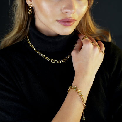 ROUBAIX Cuban Link-Chain Zirconia Bracelet