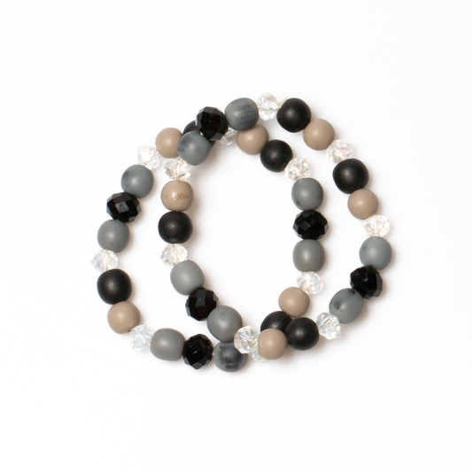 Bracelets élastiques à perles - Lot de 2