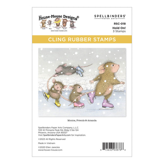 Hold On! Cling Rubber Stamp Set from the House-Mouse Holiday Collection