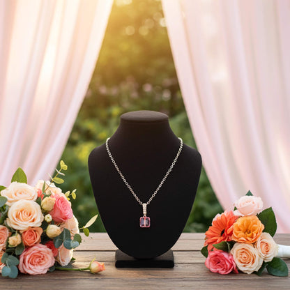 Radiant Cut Solitaire Pendant Necklace - Dazzling Minimalist Jewelry