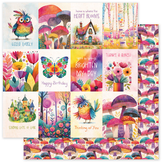 Lot de 12 papiers 30,5 x 30,5 cm Rainbow Village D (pack de 12) 35310