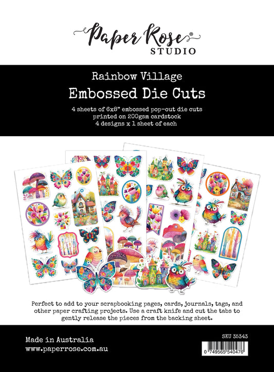 Rainbow Village Embossed Die Cuts 35343