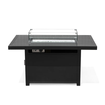 Aluminum Propane 48" Rectangle Outdoor Fire Pit Table