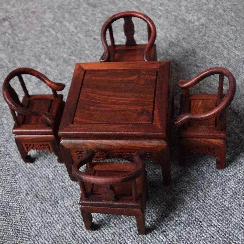 Red Rosewood Antique Creative Table And Chair Furniture Ornaments