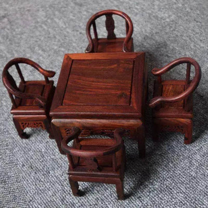 Red Rosewood Antique Creative Table And Chair Furniture Ornaments