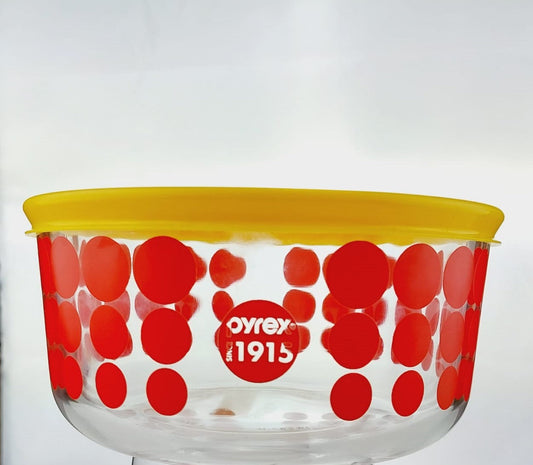 Pyrex Décoré 100ème Anniversaire Rouge 4 tasses