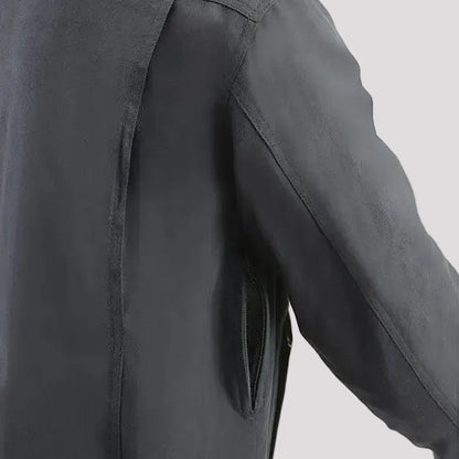 Milwaukee Leather Men's Black Armored Biker Shirt with Reinforced Fibers