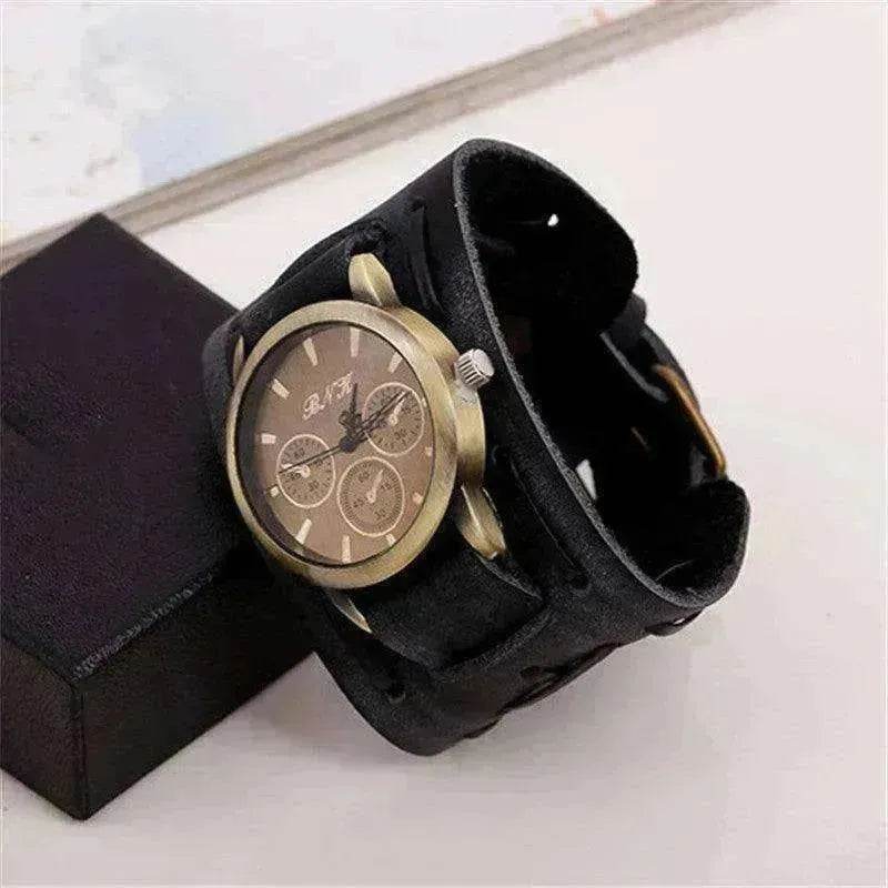 Retro Cowhide Men's Punk Watches