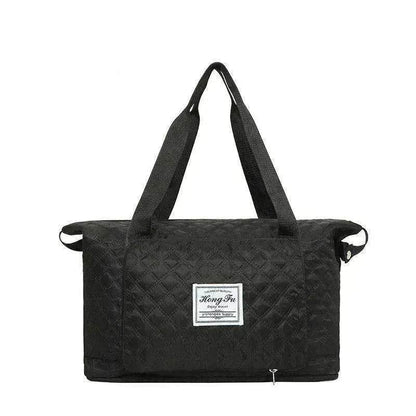 Rhombus Design Foldable Duffle: Large Capacity, Portable
