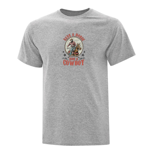 T-shirt imprimé "Save a horse, ride a cowboy"